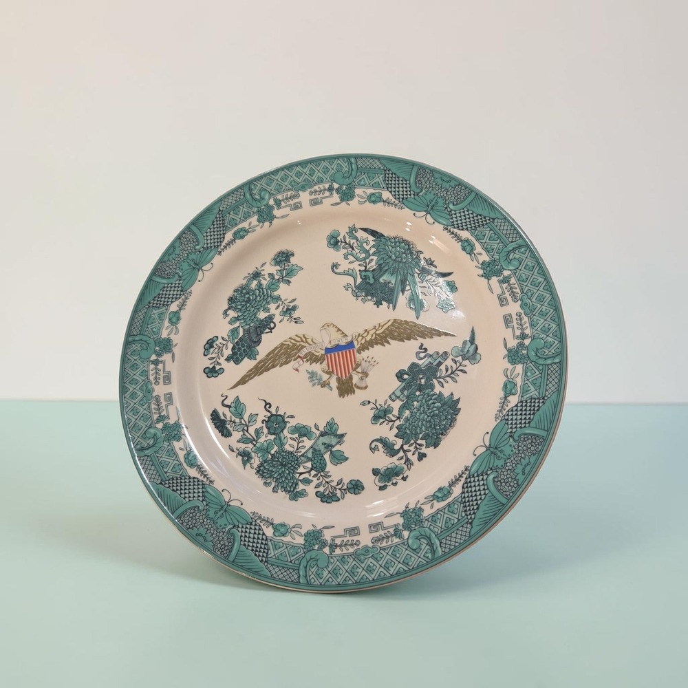 Mottahedeh 1981 Reagan Bush Inaugural Candlelight Dinner Plate Shenango China